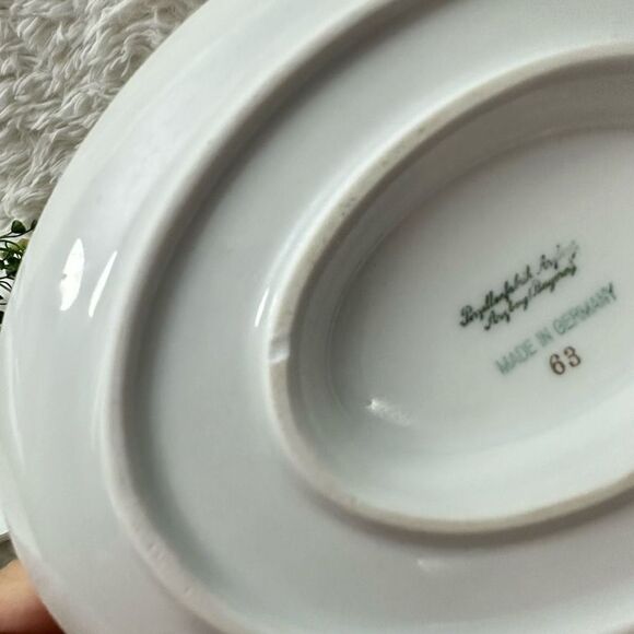 Arzberg‎ Porcelain Gravy Boat with underplate & 6 pc sauce plate set floral - Picture 7 of 11